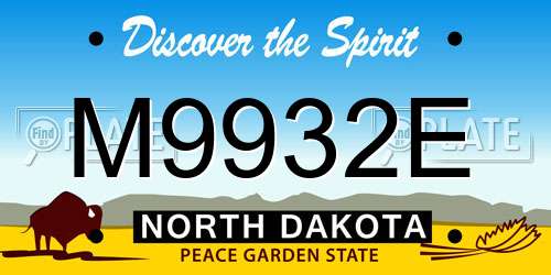 M9932E North Dakota License Plate