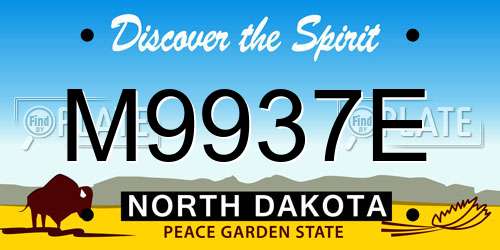 M9937E North Dakota License Plate