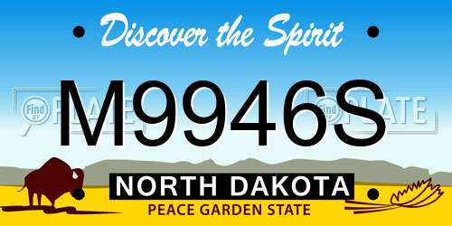 M9946S North Dakota License Plate