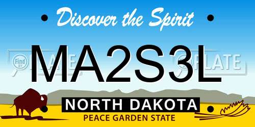 MA2S3L North Dakota License Plate
