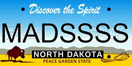 MADSSSS North Dakota License Plate