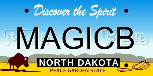 MAGICB North Dakota License Plate