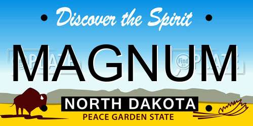 MAGNUM North Dakota License Plate