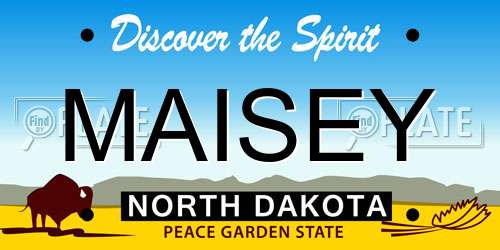 MAISEY North Dakota License Plate