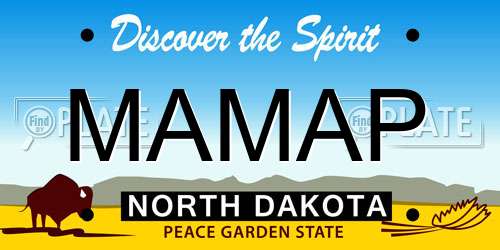 MAMAP North Dakota License Plate