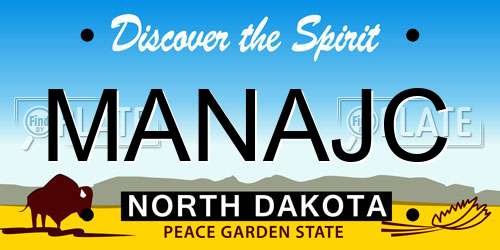 MANAJC North Dakota License Plate