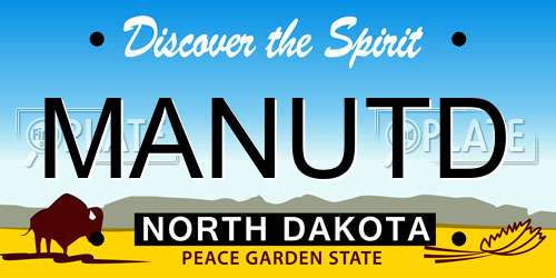 MANUTD North Dakota License Plate