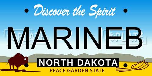 MARINEB North Dakota License Plate