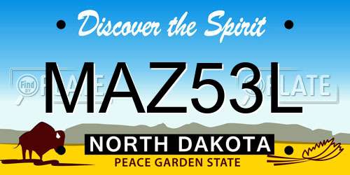 MAZ53L North Dakota License Plate