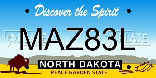 MAZ83L North Dakota License Plate