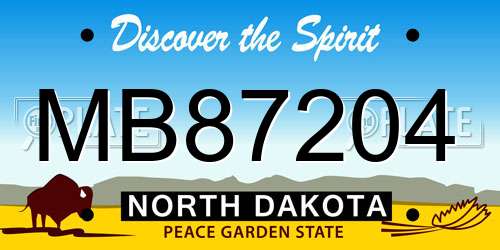 MB87204 North Dakota License Plate