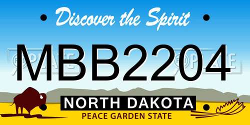 MBB2204 North Dakota License Plate