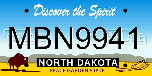 MBN9941 North Dakota License Plate