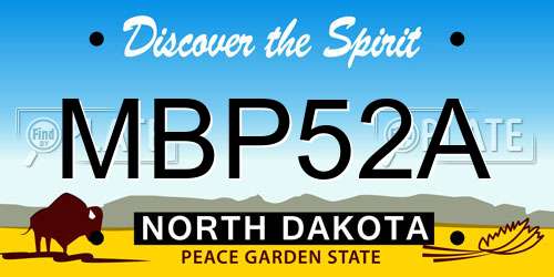MBP52A North Dakota License Plate