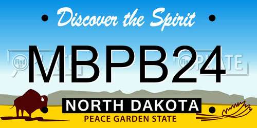 MBPB24 North Dakota License Plate