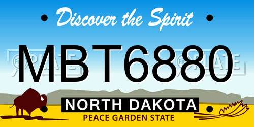 MBT6880 North Dakota License Plate