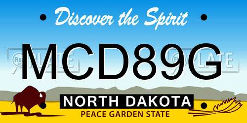 MCD89G North Dakota License Plate