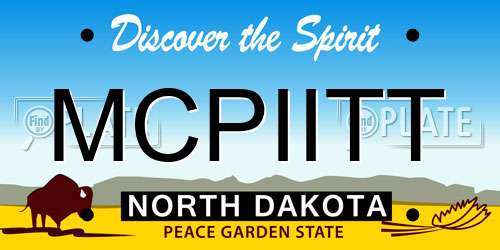 MCPIITT North Dakota License Plate