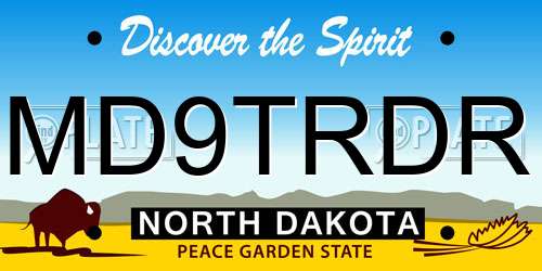 MD9TRDR North Dakota License Plate