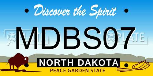 MDBS07 North Dakota License Plate
