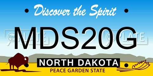 MDS20G North Dakota License Plate