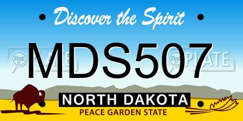 MDS507 North Dakota License Plate