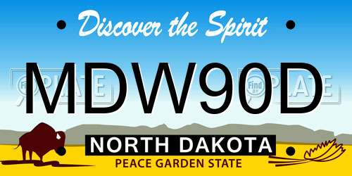 MDW90D North Dakota License Plate
