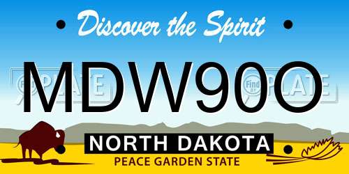 MDW90O North Dakota License Plate