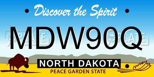 MDW90Q North Dakota License Plate