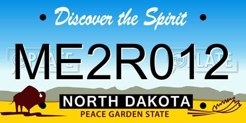 ME2R012 North Dakota License Plate