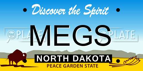 MEGS North Dakota License Plate