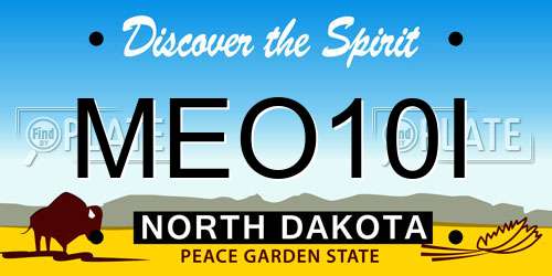 MEO10I North Dakota License Plate