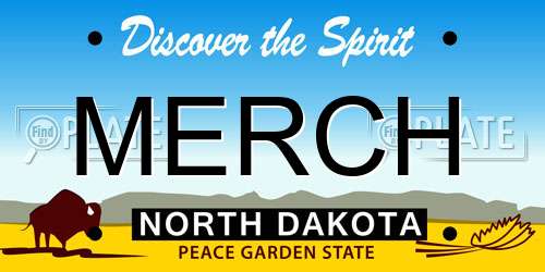 MERCH North Dakota License Plate