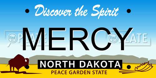 MERCY North Dakota License Plate