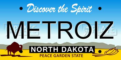 METROIZ North Dakota License Plate