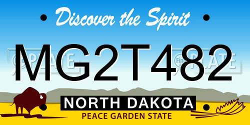 MG2T482 North Dakota License Plate