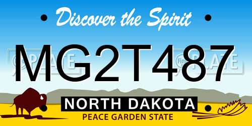 MG2T487 North Dakota License Plate