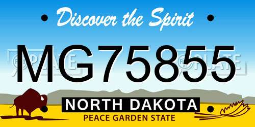 MG75855 North Dakota License Plate