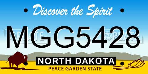 MGG5428 North Dakota License Plate