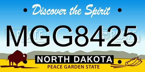 MGG8425 North Dakota License Plate