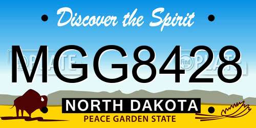 MGG8428 North Dakota License Plate