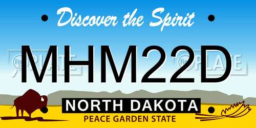 MHM22D North Dakota License Plate