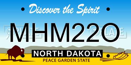 MHM22O North Dakota License Plate