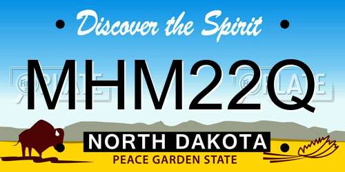 MHM22Q North Dakota License Plate