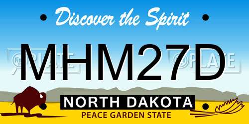 MHM27D North Dakota License Plate
