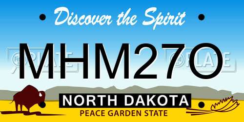 MHM27O North Dakota License Plate