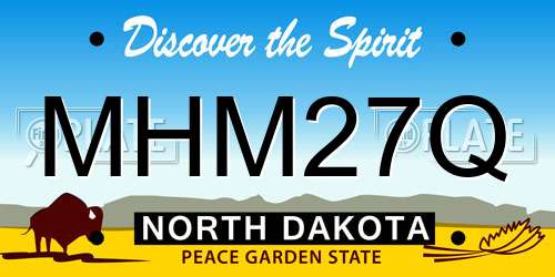 MHM27Q North Dakota License Plate