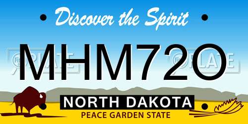MHM72O North Dakota License Plate