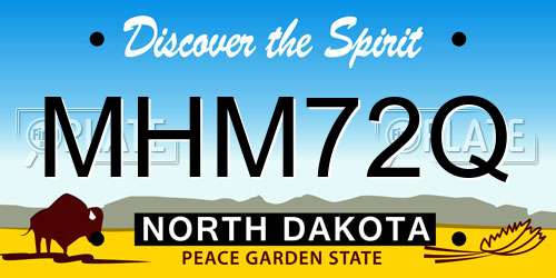 MHM72Q North Dakota License Plate