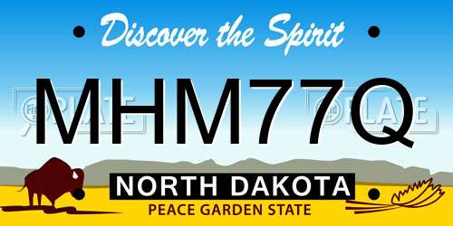 MHM77Q North Dakota License Plate